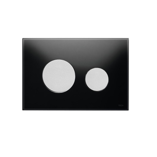 Стеклянная панель смыва TECE TECEloop 9240655 (черное стекло/клавиши хром матовый)