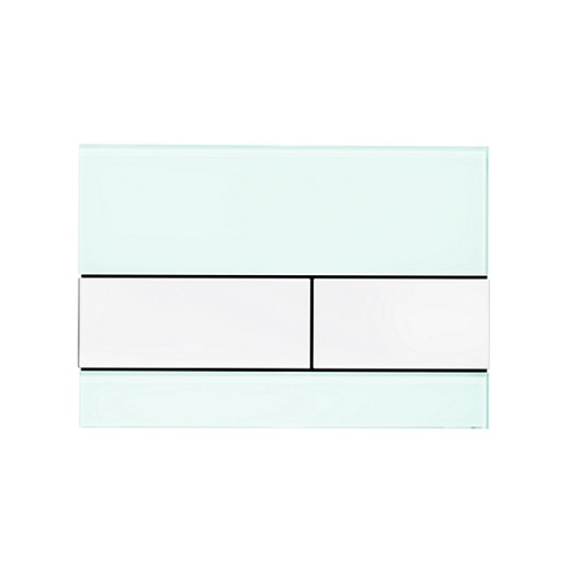 Стеклянная панель смыва TECE TECEsquare 9240803 (зеленое стекло/клавиши белые)