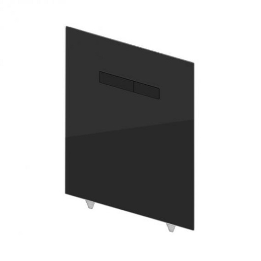 Верхняя стеклянная панель TECE TECElux 9650005 с механическим блоком управления (стекло черное/клавиши черные)