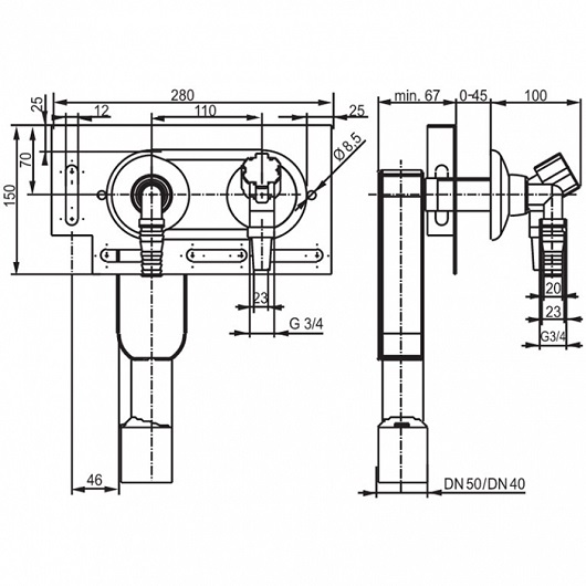 Сифон для стиральной/посудомоечной машины Sanit 31.606.00..0000 ...
