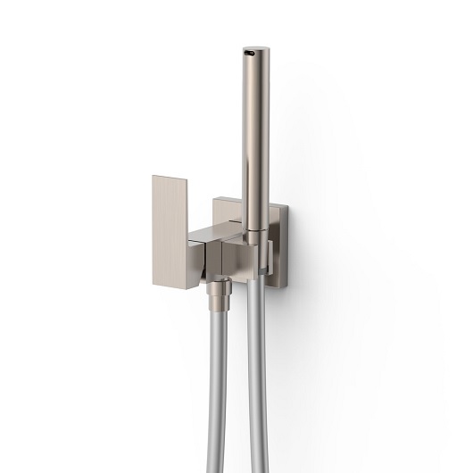 Гигиенический душ со смесителем TRES Cuadro 00612301AC (сталь)