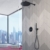 Верхний душ Cisal Shower DS01362040 (300 мм,черный матовый)