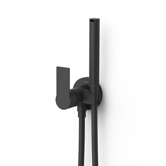 Гигиенический душ со смесителем TRES Loft Colors 20522301NM (черный матовый)
