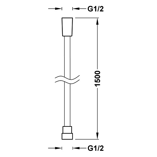 Душевой шланг TRES Showers SATIN 913460915 (1500 мм)