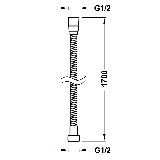 Душевой шланг TRES Showers INOX 9134630 (1700 мм)