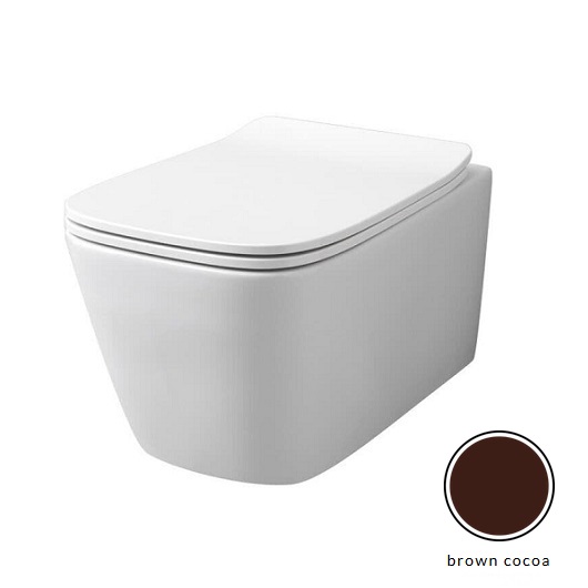 Чаша подвесного унитаза ArtCeram A16 Rimless ASV003 39 00 безободковая (Brown Cocoa Matt)