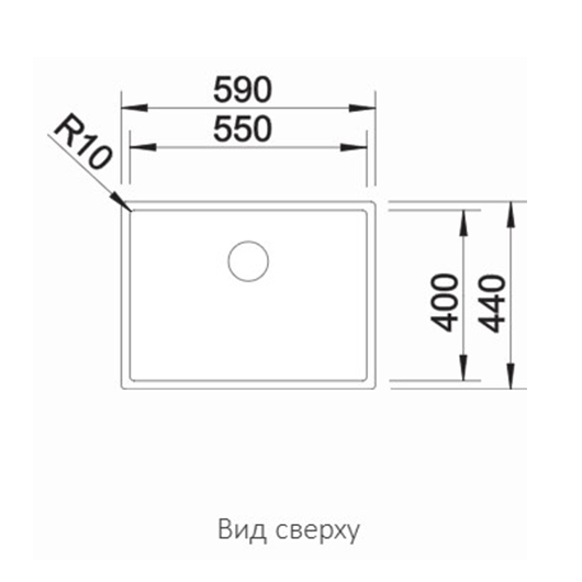 Мойка Blanco Claron 550-IF 521578 (590х440 мм, зеркальная полировка)