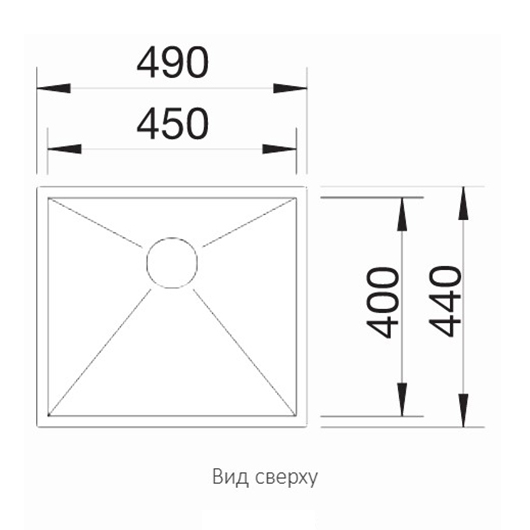 Мойка Blanco Zerox 450-IF 521586 (490х440 мм, зеркальная полировка)