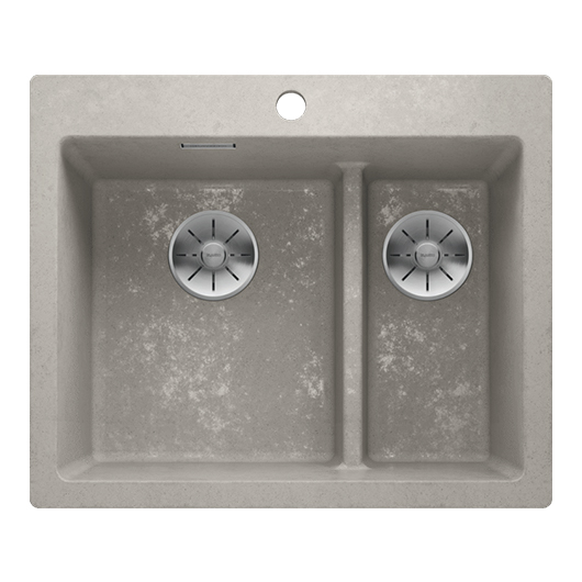 Мойка кухонная Blanco Pleon 6 Split 525308 (бетон, 615х510 мм)