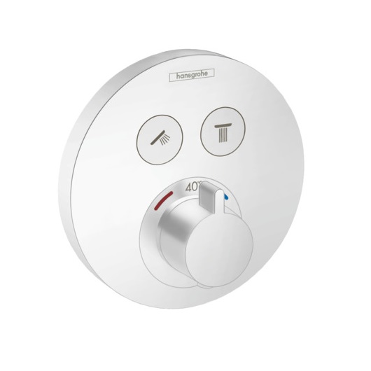 Термостат для 2 потребителей Hansgrohe ShowerSelect S 15743700 (матовый белый)