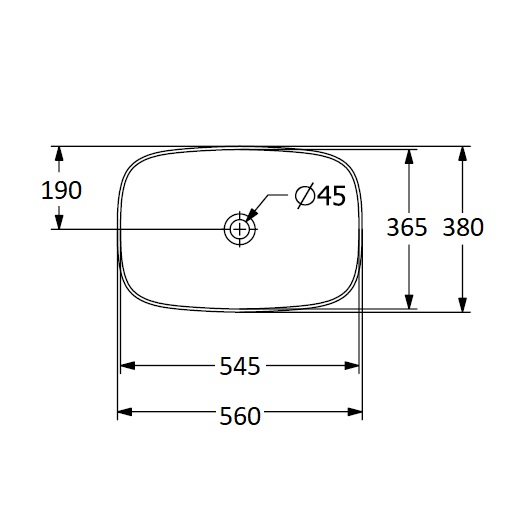 Раковина накладная Villeroy & Boch Loop & Friends 4A4900S5 (4A49 00 S5) CeramicPlus (560х380 мм)