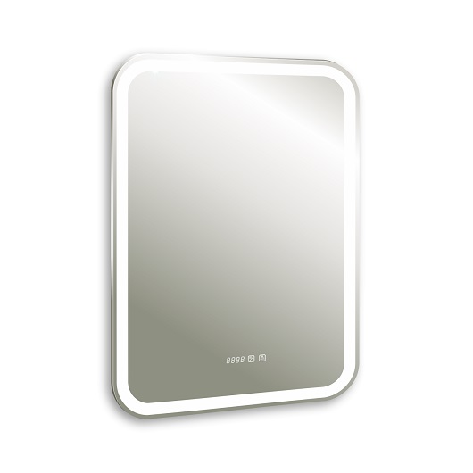 Зеркало Silver Mirrors Stiv neo-3 LED-00002399 (685х915 мм, антипар, часы)