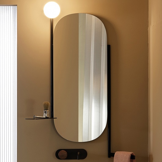 Зеркало с подсветкой Scarabeo Diva 2704/NROP (960х400 мм) черное матовое