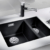 Мойка кухонная Blanco Subline 340/160-U 525985 (черный, чаша слева, 555х460 мм)