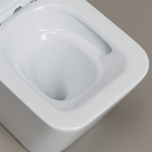 Чаша напольного унитаза Ceramica Nova Cubic Rimless CN1803T-B безободковая, система смыва Торнадо