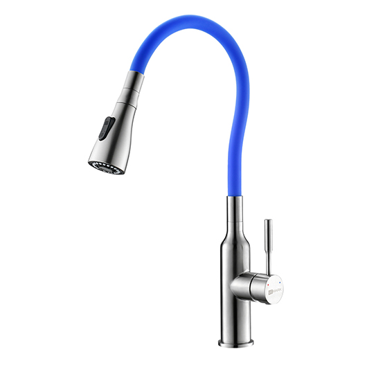 Смеситель для кухни Lemark Expert LM5082S-Blue (синий/сталь)