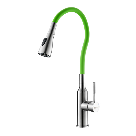 Смеситель для кухни Lemark Expert LM5082S-Green (зеленый/сталь)