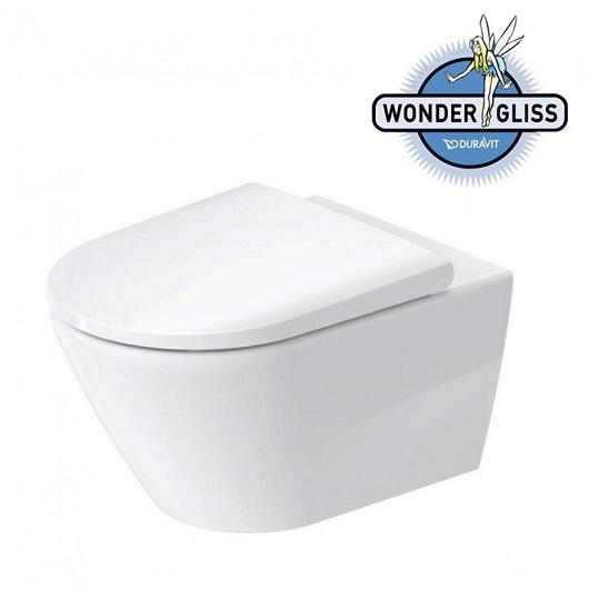 Чаша подвесного унитаза Duravit D-Neo Rimless 25770900001 безободковая (WonderGliss)