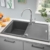 Мойка кухонная Grohe K400 31639AT0 (780х500 мм, серый гранит)