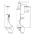Душевая система Hansgrohe Vernis Blend Showerpipe 240 1jet 26426670 (матовый черный)