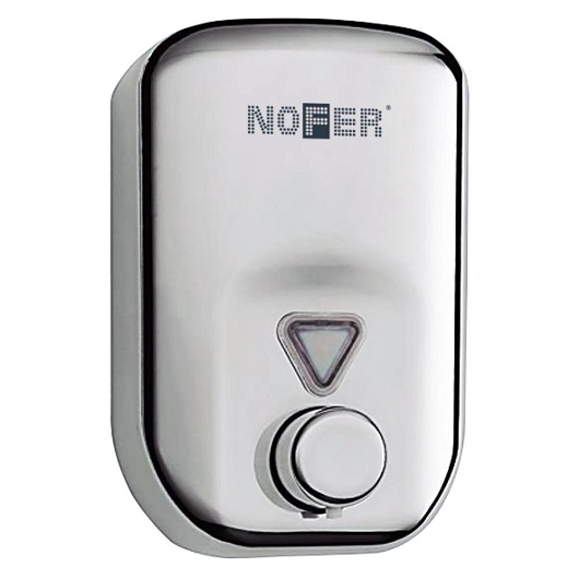 Дозатор жидкого мыла настенный Nofer Inox 03022.S (нержавеющая сталь)