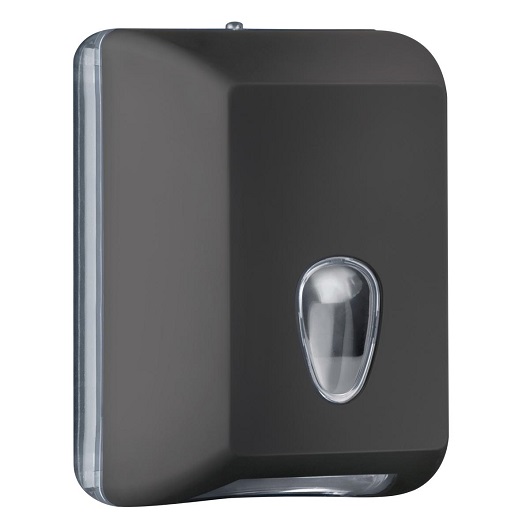 Дозатор листовой туалетной бумаги Nofer Black 04030.N (черный)