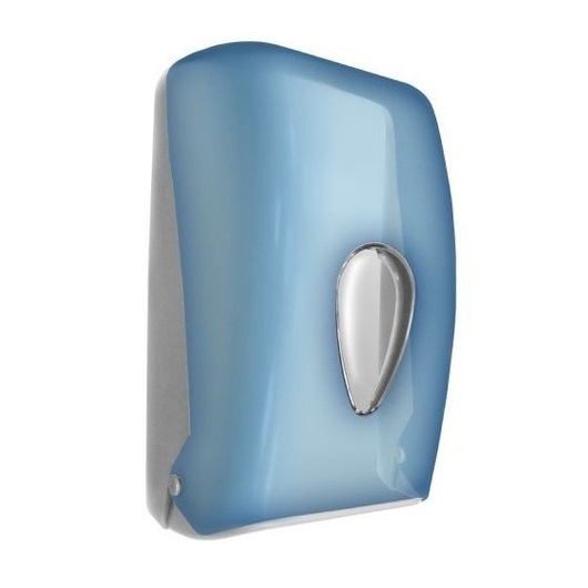 Дозатор листовой туалетной бумаги Nofer Classic 05118.T (прозрачный синий)