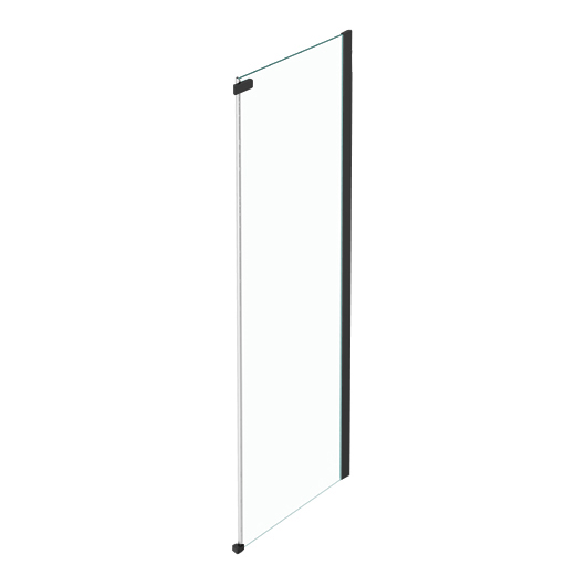 Боковая стенка для душевой двери Jacob Delafon Contra 90 E22FC90-BL (профиль черный матовый, стекло прозрачное)