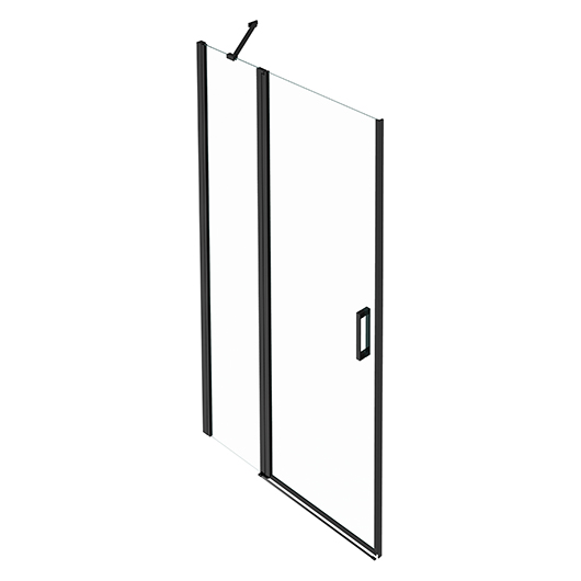 Душевая дверь для угла Jacob Delafon Contra 120 E22T121-BL (профиль черный матовый, стекло прозрачное)