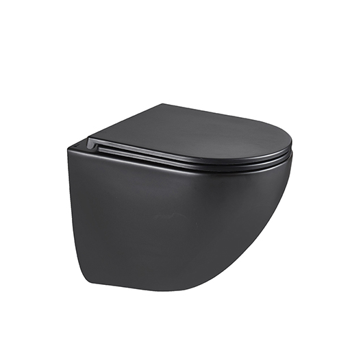 Унитаз подвесной безободковый Lemark Glazer 9612004 (черный матовый, сиденье микролифт, система смыва Торнадо 3.0)