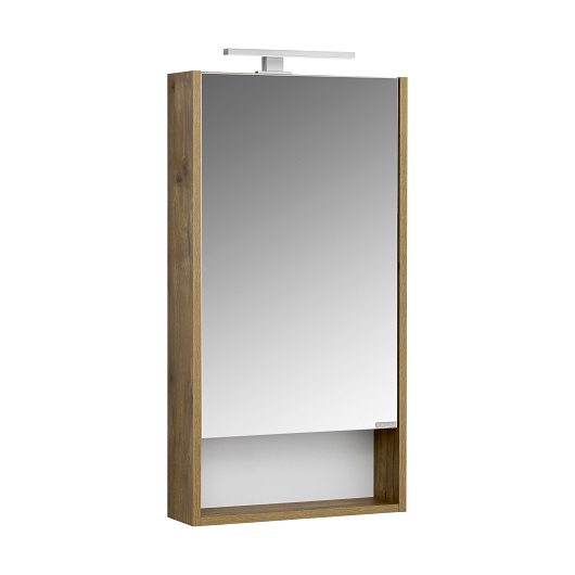 Зеркальный шкаф Aquaton Сканди 45 1A252002SDZ90 белый/дуб рустикальный (450х850 мм)