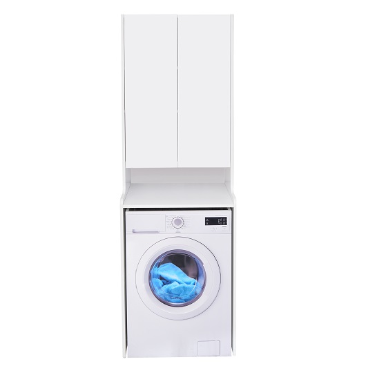 Шкаф для стиральной машины Aquaton Лондри 1A260503LH010 белый глянец (652х1960 мм)