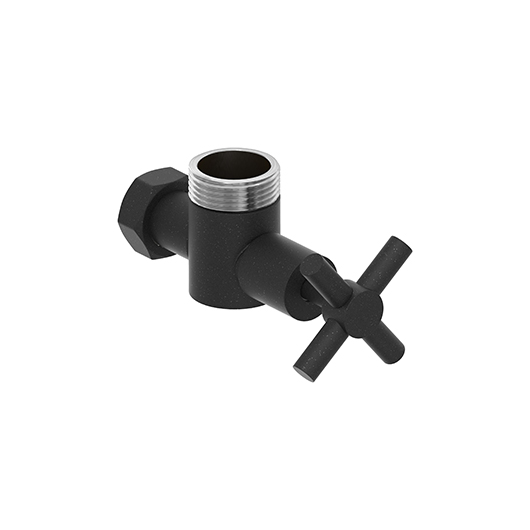 Вентиль угловой Сунержа 15-1304-0134 (G 1″ НР х G 3/4″ НГ) тёмный титан муар
