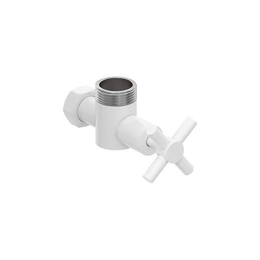 Вентиль угловой Сунержа 12-1304-0134 (G 1″ НР х G 3/4″ НГ) белый