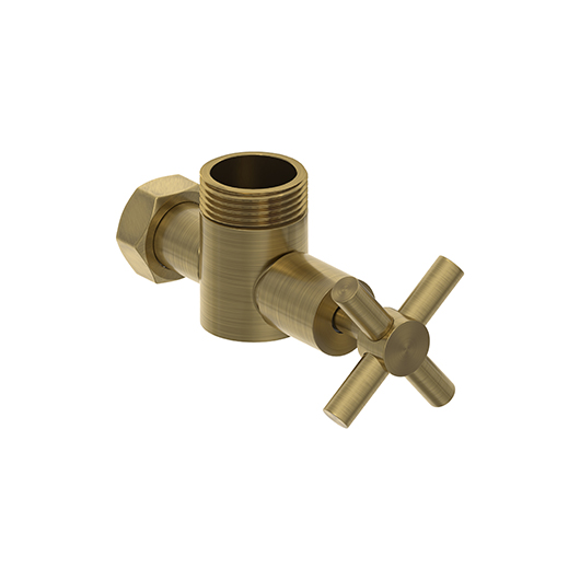 Вентиль угловой Сунержа 051-1304-0134 (G 1″ НР х G 3/4″ НГ) состаренная латунь