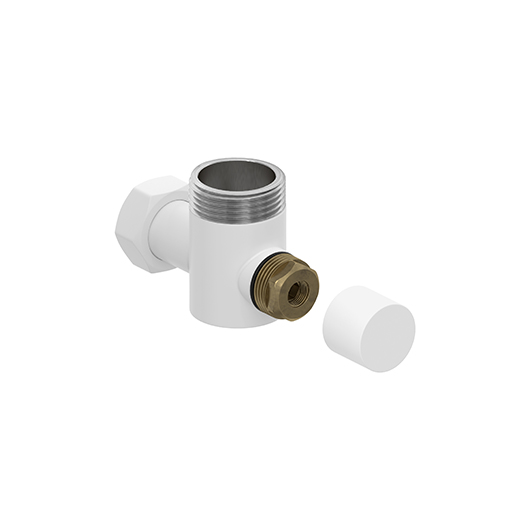 Вентиль угловой Сунержа 30-1300-0134 (G 1″ НР х G 3/4″ НГ) матовый белый