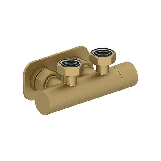 Вентиль угловой Сунержа 032-1418-3434 (2 х G 3/4″ НГ х G 3/4″ НГ) матовое золото