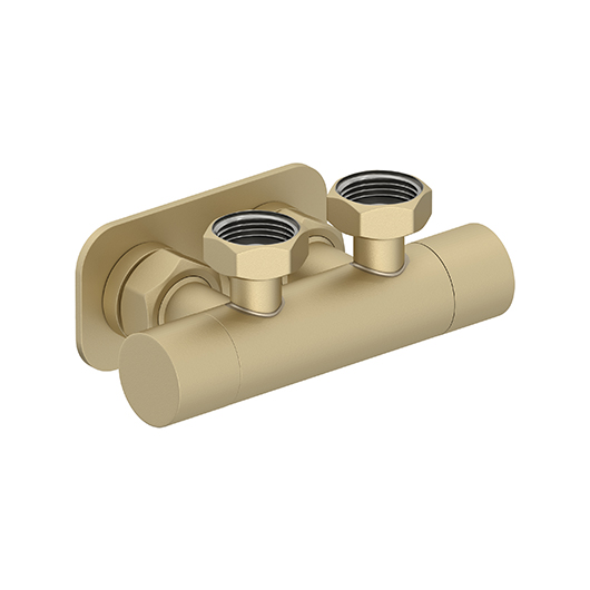 Вентиль угловой Сунержа 022-1418-3434 (2 х G 3/4″ НГ х G 3/4″ НГ) матовая шампань