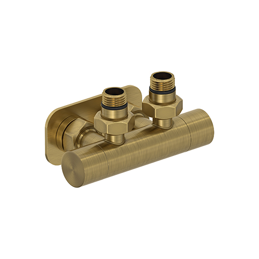 Вентиль угловой Сунержа 051-1416-1234 (2 х G 1/2″ НР х G 3/4″ НГ) состаренная латунь