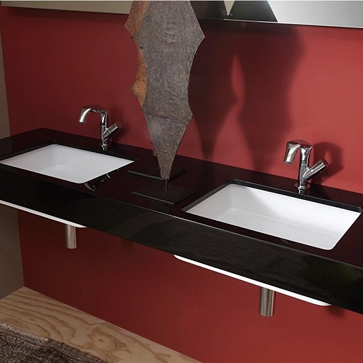 Раковина встраиваемая снизу Flaminia MiniWash MW48SP (430х310 мм, белая)