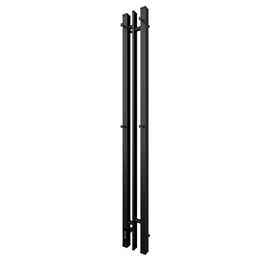 Полотенцесушитель электрический Point Фрея П2 PN20712B (1200х130 мм, черный, диммер слева)