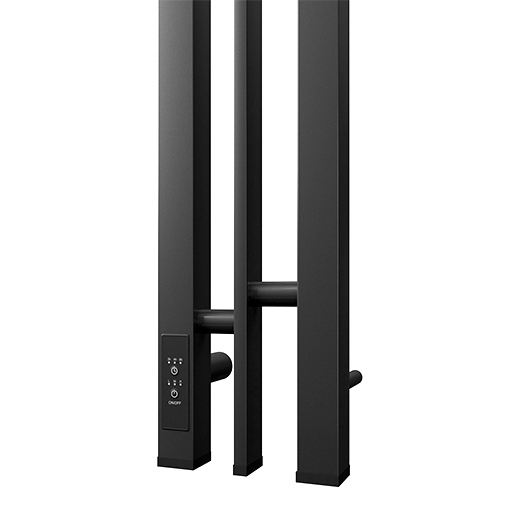 Полотенцесушитель электрический Point Фрея П2 PN20712GB (1200х130 мм, графит блеск, диммер слева)