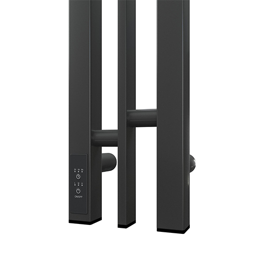 Полотенцесушитель электрический Point Фрея П2 PN20718GB (800х130 мм, графит блеск, диммер слева)