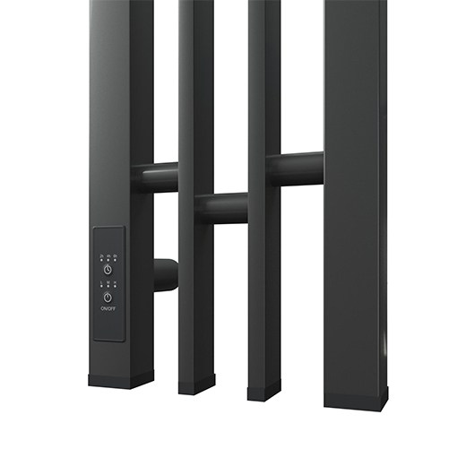 Полотенцесушитель электрический Point Фрея П2 PN20722GB (1200х170 мм, графит блеск, диммер слева)