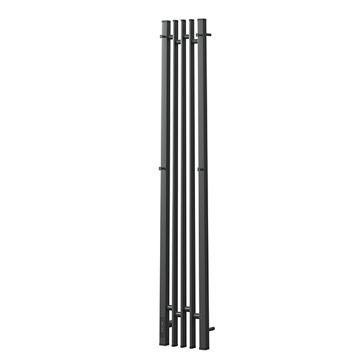 Полотенцесушитель электрический Point Фрея П2 PN20732GB (1200х210 мм, графит блеск, диммер слева)