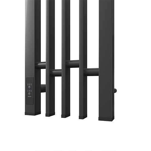 Полотенцесушитель электрический Point Фрея П2 PN20732GB (1200х210 мм, графит блеск, диммер слева)