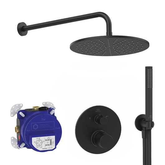 Душевая система Ideal Standard Ceratherm T100 A7573XG (7 в 1) черная матовая