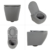 Сиденье с крышкой для унитаза BelBagno Colorato BB062SC-GR (SoftClose, серый матовый)