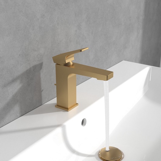 Смеситель для раковины Villeroy & Boch Architectura Square TVW12500100076 (золото сатинированное)
