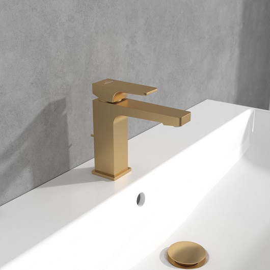 Смеситель для раковины Villeroy & Boch Architectura Square TVW12500100076 (золото сатинированное)